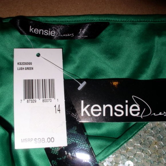 Kensie NWT Marbled Sequin One Shoulder Dresses - Picture 8 of 8